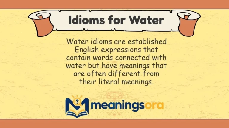 Idioms for Water